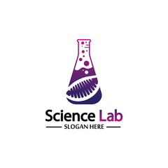 Science Lab logo.Laboratory Tube Logo Template Design Vector, Emblem, Design Concept, Creative Symbol, Icon