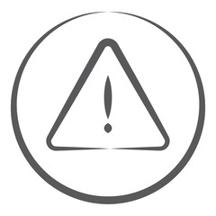 
A caution sign icon in trendy vector design
