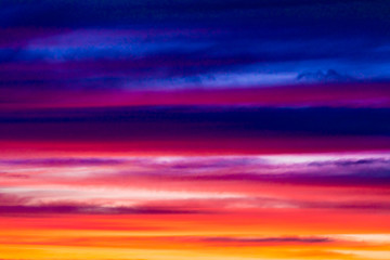 Dramatic sunset and sunrise sky. Fiery orange sunset sky.