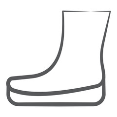 
Trendy line design of long boot icon 
