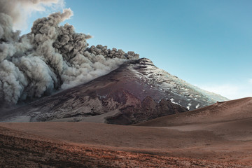 The Cotopaxi volcano, Ecuador, during the ash eruptions of 2015/2016