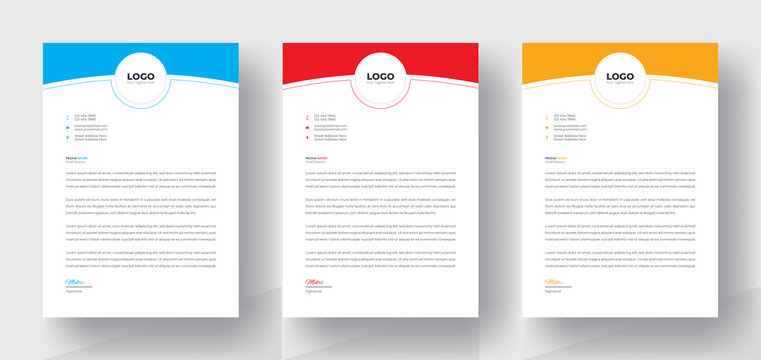 Modern Creative & Clean business style letterhead bundle of your corporate project design.set to print with vector & illustration. corporate letterhead bundle.