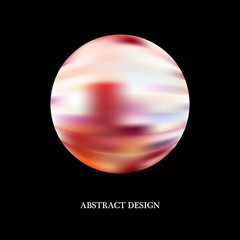 Neon gradient pastel ball, glowing shiny ball on a dark background.