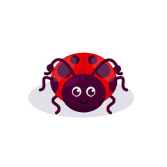 Cute ladybug insect mascot design illustration