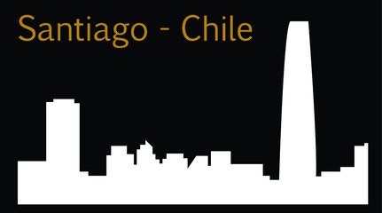 Santiago de Chile, Chile (city silhouette)