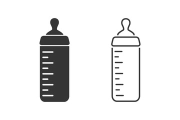 Baby feeding bottle vector flat icon