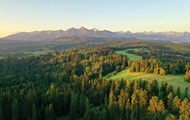 Beautiful summer landscape of Tatra mountains