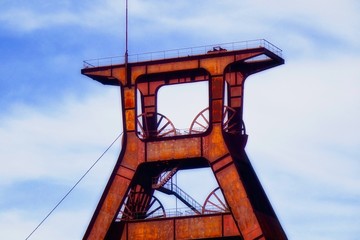 Der Zechenturm der alten Zeche in Herne in NRW