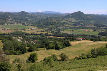 Fototapeta na wymiar Views of the Bormida Valley in the south of Piedmont, Italy.