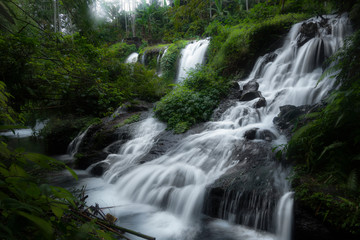 Fototapeta na wymiar beautiful waterfall view in tropical forest