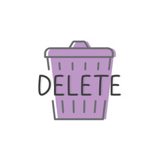 delete file concept- vector illustration