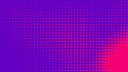 Dots halftone purple pink color pattern gradient texture with technology digital background. Pop art comics with nature graphic design.