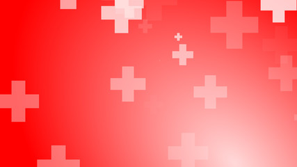 Obraz premium Medical health red cross pattern healthcare background.