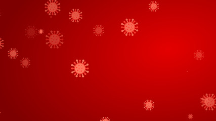 Coronavirus red pattern banner background. Abstract healthcare Illustrations concept COVID-19.