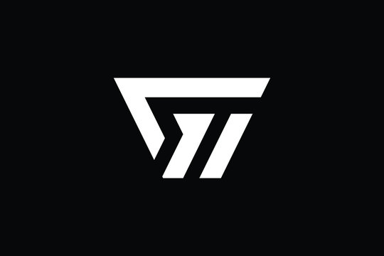 Minimal Innovative Initial GW logo and WG logo. Letter GW WG creative elegant Monogram. Premium Business logo icon. White color on black background