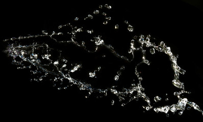water splash high definition Isolated on black background