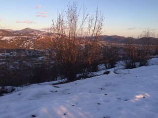 winter landscape in the mountains