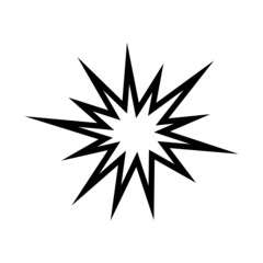 Explosion material icon isolated vector on white