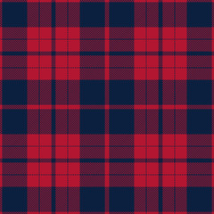 Blue and red tartan plaid. Textile pattern design for pillows, shirts, dresses, tablecloth etc.