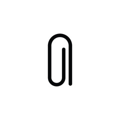 Obraz premium Paper clip icon isolated vector on white