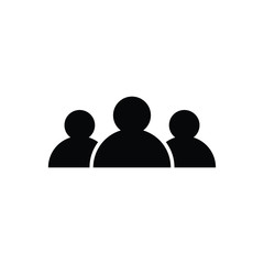 People icon isolated vector on white