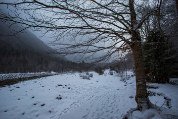 Winter in Ordesa and Monte Perdido National Park, Pyrenees, Spain