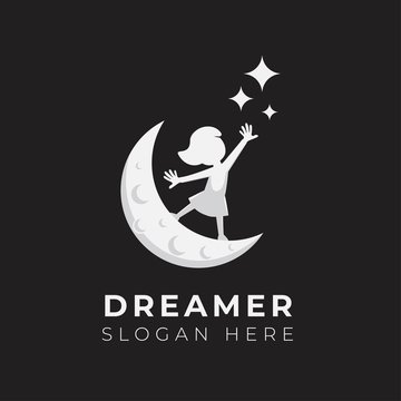 Child Dream Logo Design Illustration Template