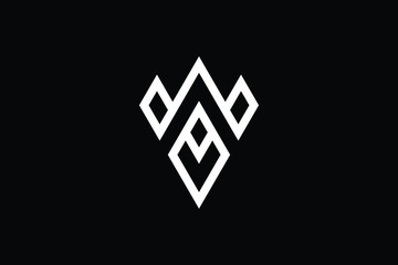Minimal Innovative Initial WA logo and AW logo. Letter W WW WA AW creative elegant Monogram. Premium Business logo icon. White color on black background