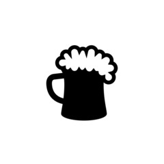 Beer glass icon isolated vector on white