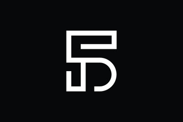 Minimal Innovative Initial FD logo and DF logo. Letter FD DF creative elegant Monogram. Premium Business logo icon. White color on black background