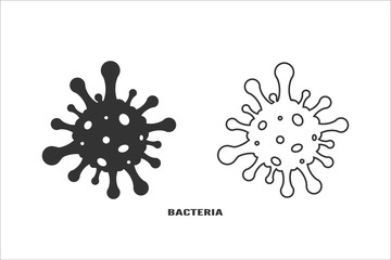 Danger bacteria vector icon set illustration isolated on white
