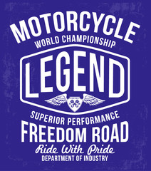 Obraz premium Motorcycle theme vector typography and illustrations, for t-shirt prints and other uses.