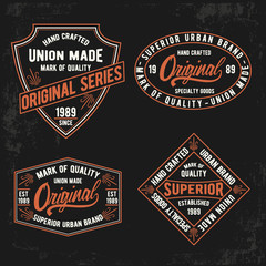 Vintage denim typography, for t-shirt prints and other uses.