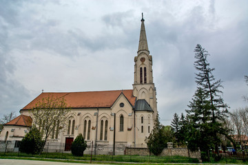 Fototapeta na wymiar Catholic church in Ivanovo