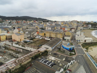 Fototapeta premium Burela. Coast of Lugo. Galicia.Spain. Aerial Drone Photo