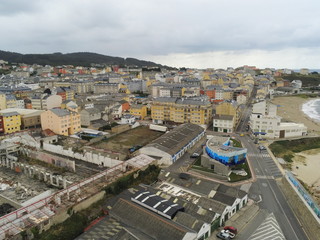 Fototapeta premium Burela. Coast of Lugo. Galicia.Spain. Aerial Drone Photo
