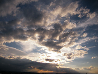 Fototapeta premium sunset in the clouds