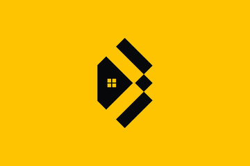 Logo design of B BB in vector for construction, home, real estate, building, property. creative elegant Monogram. Premium Business home logo icon. 