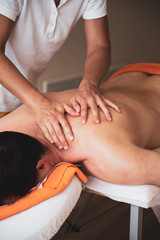 Man having a back massage