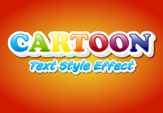 Cartoon Text Effect Layout