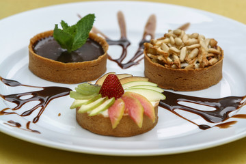 chocolate cake with nuts