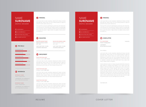 Professional Resume/CV And Cover Letter Template Design	
