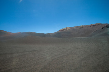 Fototapeta na wymiar volcanic rock landscape in Timanfaya in Lanzarote