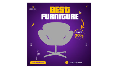 Furniture Sale Social Media Post Or Instagram Post Template