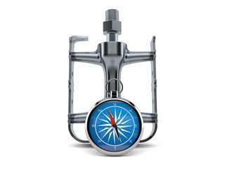 Bicycle pedal with compass