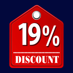 Sale discount icons. Special offer price signs | 19 percent Discount Icon symbols | Vector, SVG,EPS,PSD,AI,PNG, File.