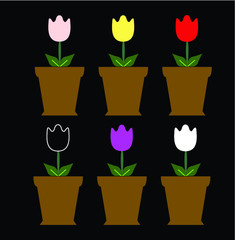 Flower, tulip icon