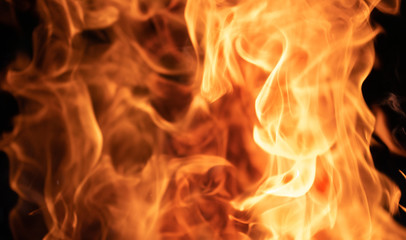 Fire texture on black background for graphic design