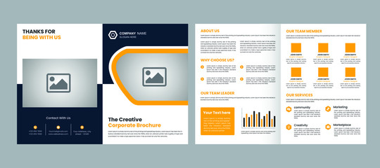 creative brochure template layout design, business profile template design