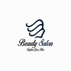 Beauty salon log design template. vector illustration